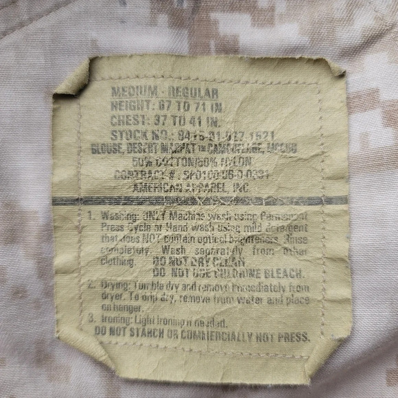 Propper USMC Marines Camouflage Button Up Tactical Long Sleeve Mens Med Regular - Picture 9 of 12